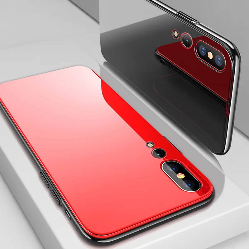 BFOLLOW Hard Case for Huawei P20 / Lite Pro P Smart Glass 9H Back Cover P10 P9 2017 Coque |