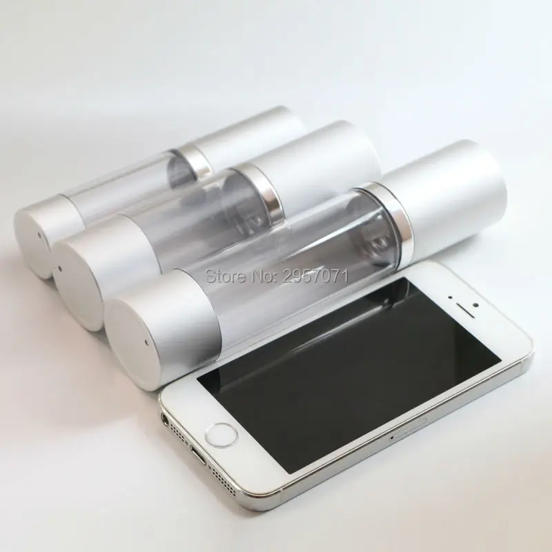 Серебристые высококачественные многоразовые бутылочки косметический