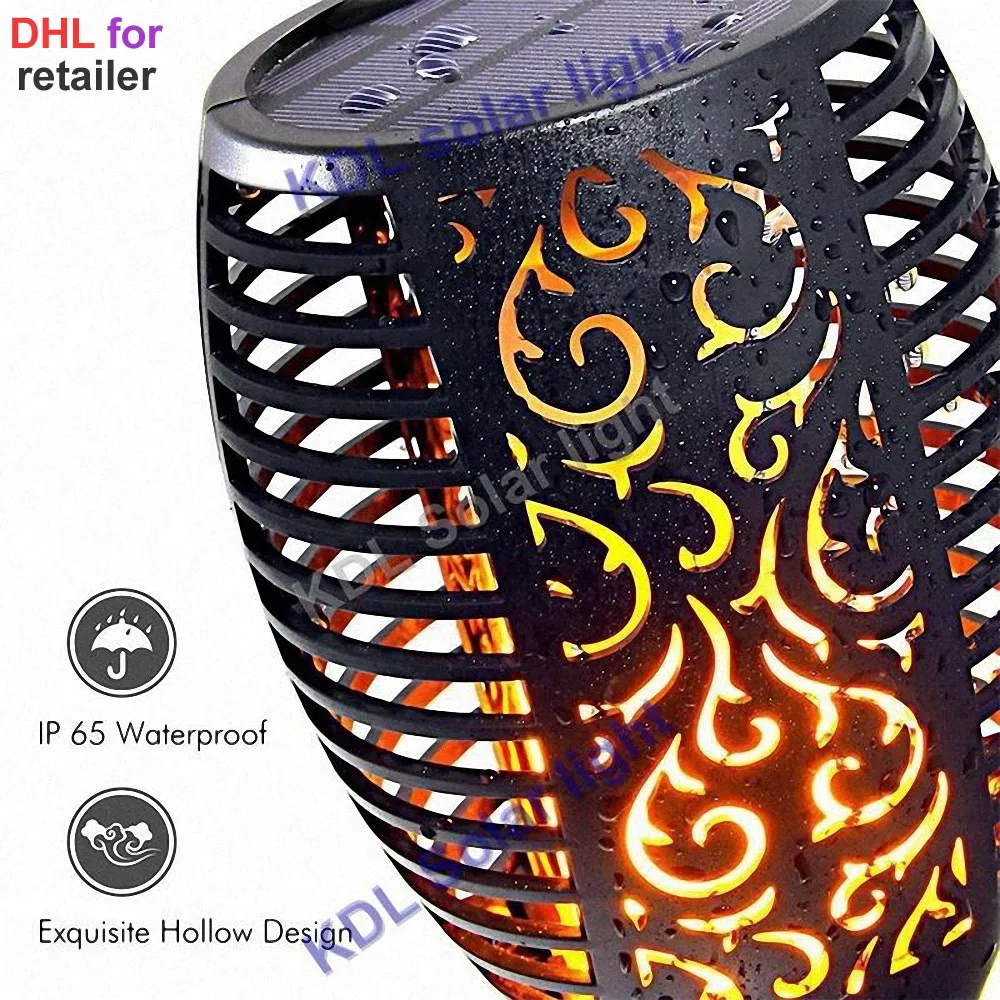 4pcs/lot Solar powered 96 LEDs Lawn Dancing flame Torch Lights 3 working mode led flicker lamp camps patio outdoor landscape wa |
