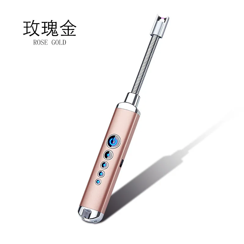 2 New USB Charging Arc Pulse Kitchen BBQ Igniter LED Power Display Safety Bend Igniter Cigarette Windproof Lighter - Цвет: 2