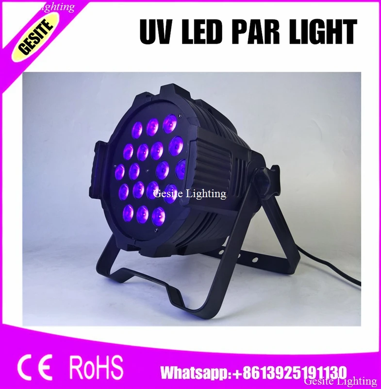 УФ-светильник заливающего света 18x12 Вт УФ LED par64 Светодиодный прожектор dj