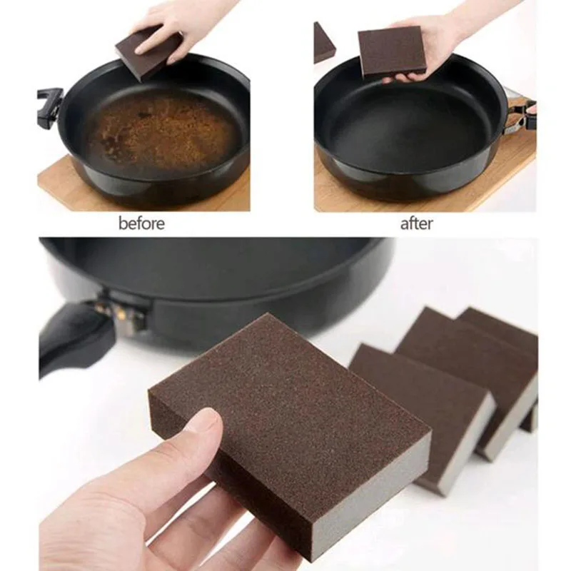 Kitchen Removing Rust Wash Cleaning Sponge Magic Scouring Pads Descaling Clean Brushes Rub Pot Accessories Tools | Дом и сад