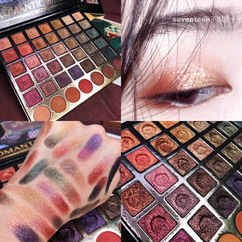 Мерцающие матовые тени для век 42 Цвета Палитра блестящие водостойкие