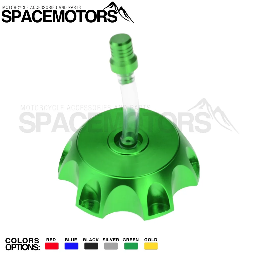 Зеленая алюминиевая крышка топливного бака с вентиляцией для питбайка мотоцикла