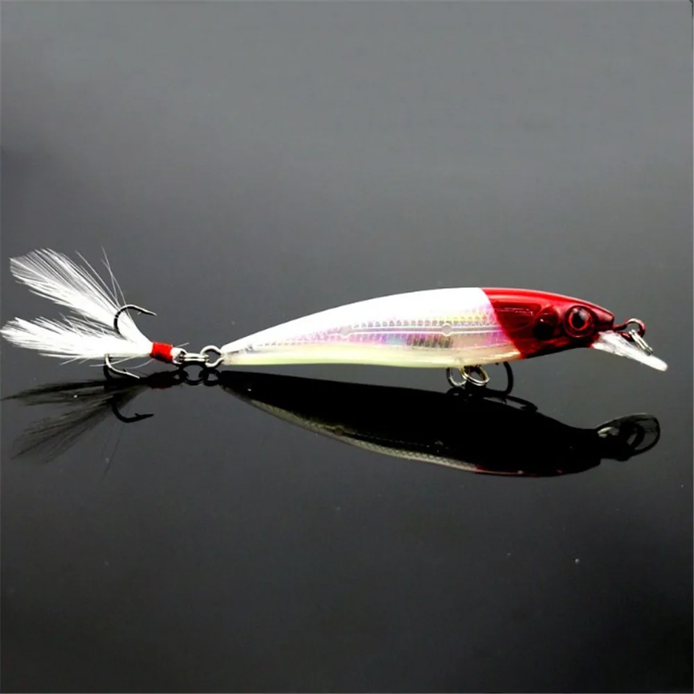 1 шт. 7 2 г 9 см Minnow приманки для рыбалки бионические рыбной ловли 3D глаза Лазерная