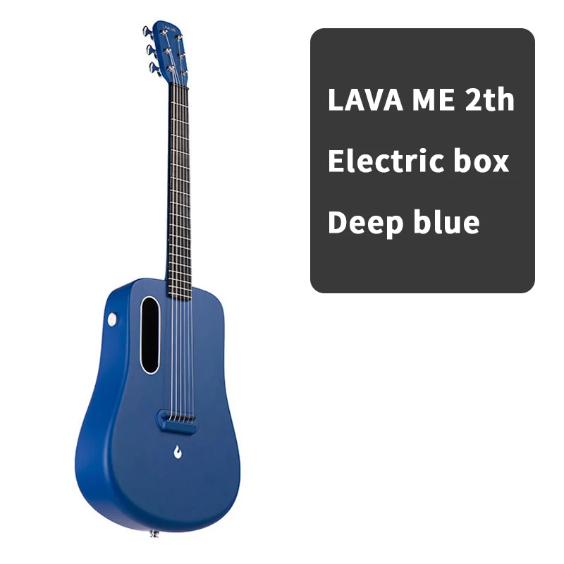 blue1 LAVA ME 2 народная гитара из углеродного волокна для начинающих, начинающих, студентов, для выступлений, 36In, Unibody, подарки, включая гитарные пачки и медиаторы - Цвет: blue1