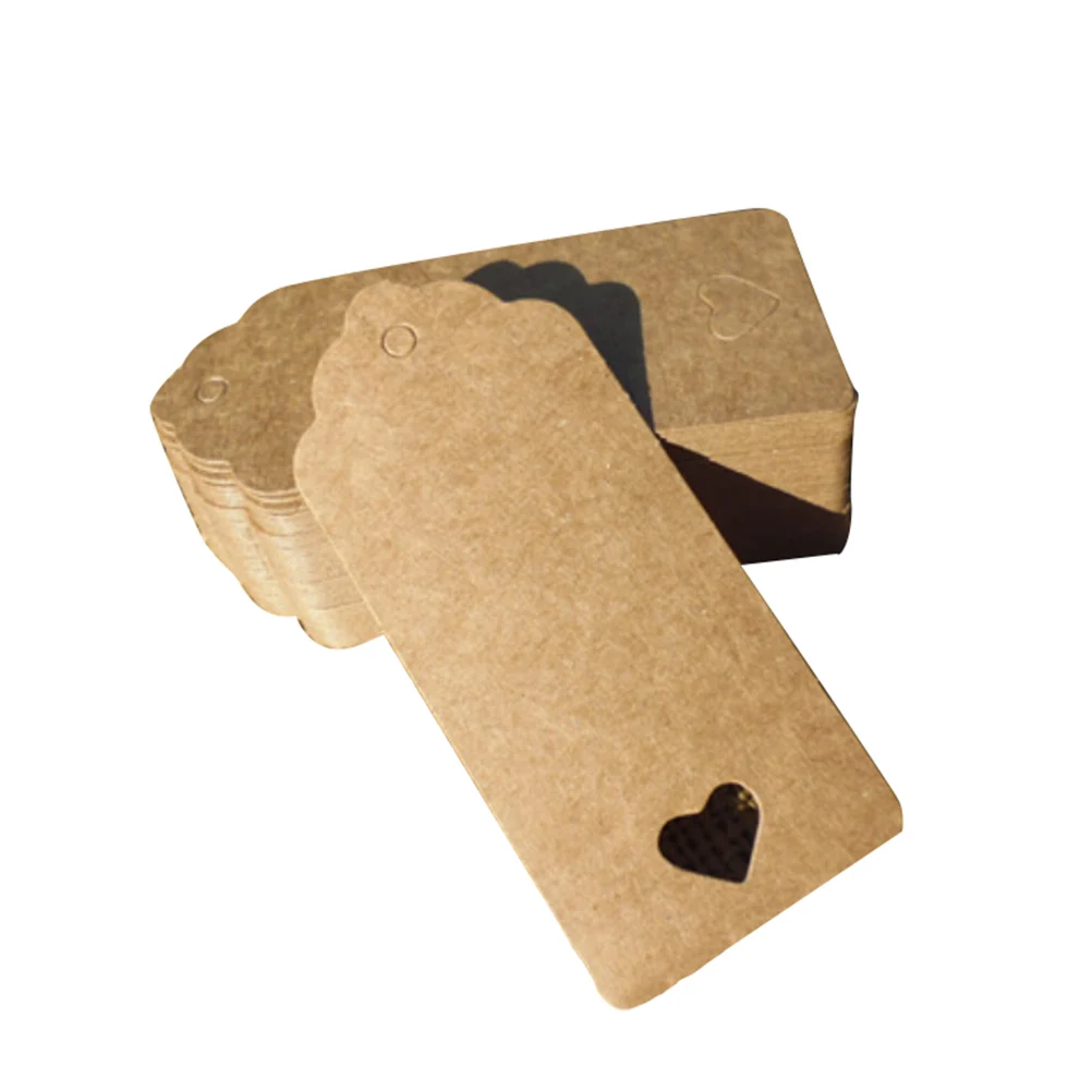 Именные этикетки из крафтовой бумаги бумажные бирки 9x4 см коричневые белые