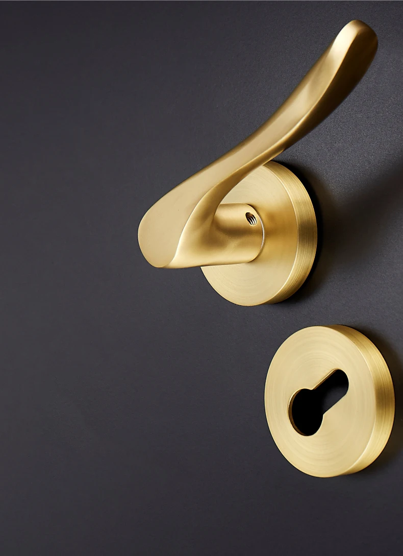 1 комплект латунный дверной замок удобная круглая ручка для межкомнатной двери