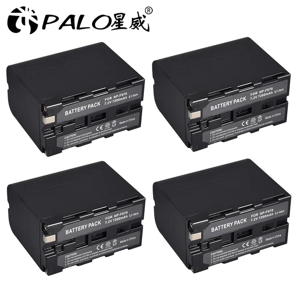 np-f970-4pcs 4 шт. 7200 мА/ч, NP-F960 NP-F970 NP F960 NP F970 камкордер батарея для sony NP-F550 NP-F770 NP-F750 NP F770 NPF960 NPF970 - Цвет: np-f970-4pcs