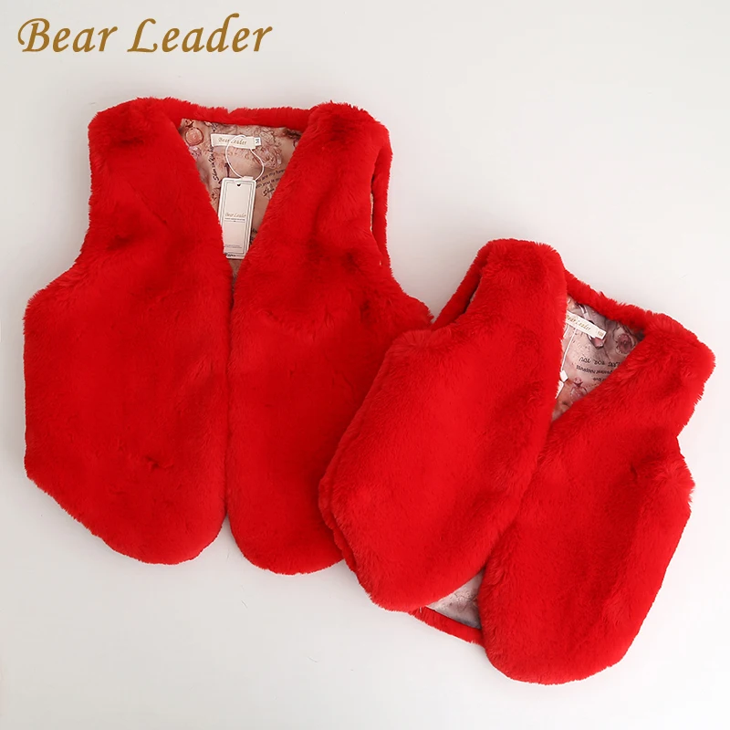 Bear Leader/Новинка 2019 года сезон осень зима Меховой жилет для всей семьи модный