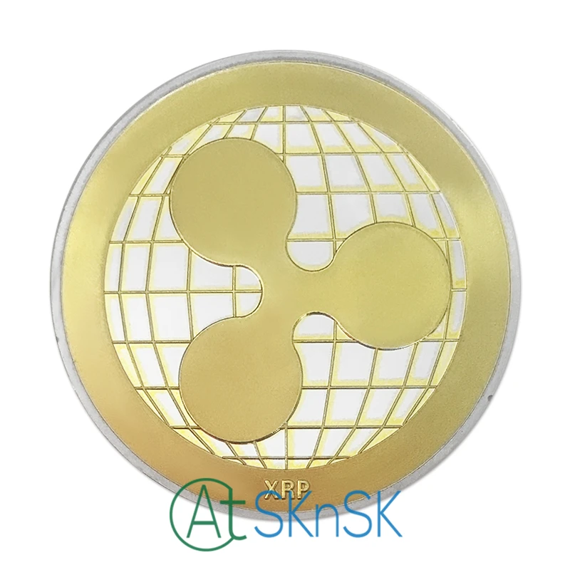 1-10 шт памятные монеты виртуальной валюты для подарка XRP Ripple криптовалюта Золотая