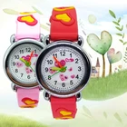 Хорошее качество, детские часы с красным сердцем, силиконовые детские часы с сердечком для мальчиков и девочек, рождественский подарок, студенческие часы, Reloj infantil
