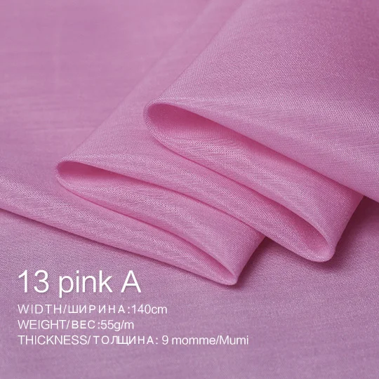 pink A-19 Перламутровый шелк качество гладкий шелк/хлопок ткань летнее платье одежда на подкладке материал DIY Одежда Ткани шелк/хлопок - Цвет: pink A-19