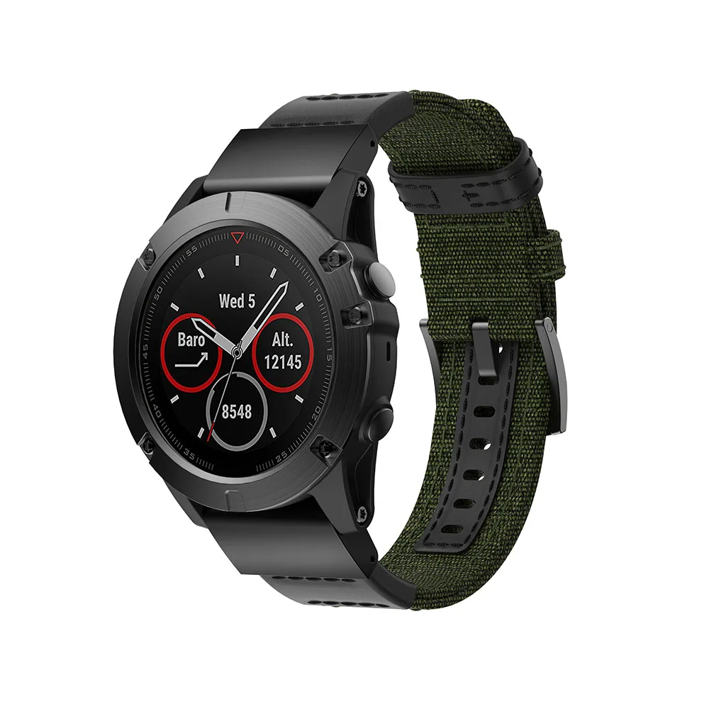 Нейлон ремешок 22 мм 26 мм для Garmin Fenix 5/5 плюс smart watch Quick Release группа холст ремешок для Garmin Fenix 3/3HR Wristbelt
