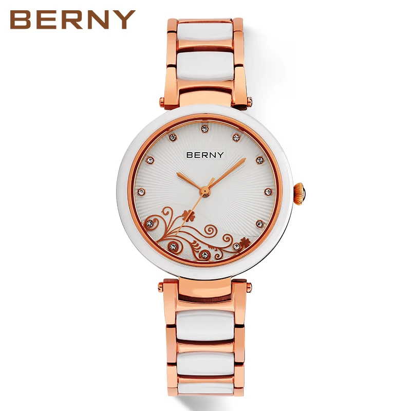 Berny женские часы кварцевые женские часы модные роскошные часы Relogio Saat Montre Horloge Feminino Bayan Femme красивые часы подарок на Рождество