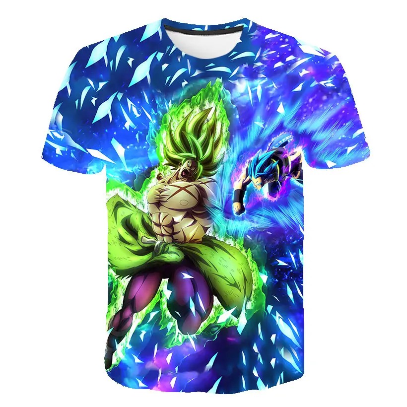 picture color Летние дети Dragon Ball Z футболка 3D с принтом из аниме Goku Вегета футболки рубашка "драгонболл" полиэстер детская одежда - Цвет: picture color