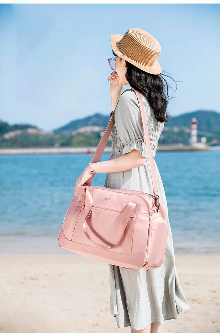 Foldable Travel Bags Women Clothes Packing Cubes Organizer Luggage Trolley Duffle Independent Shoes Handbag Accessories Supplies