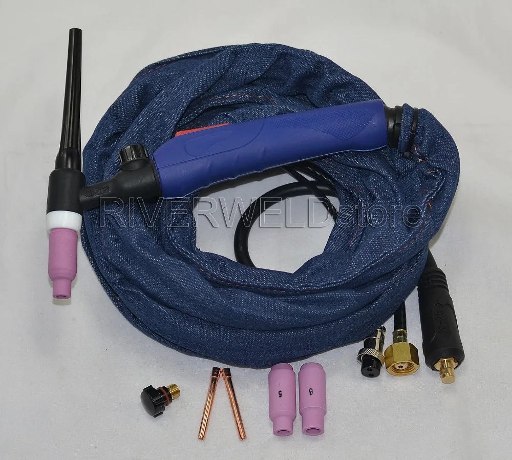 Фонарь сварочный детский с воздушным охлаждением 12 футов 150 А в комплекте гибкой