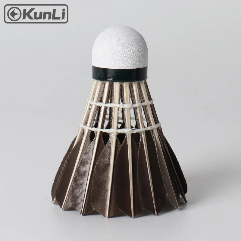 Оригинальные Волан для бадминтона Kunli KL-08 высшего класса черные воланы из гусиных перьев Супер Прочные