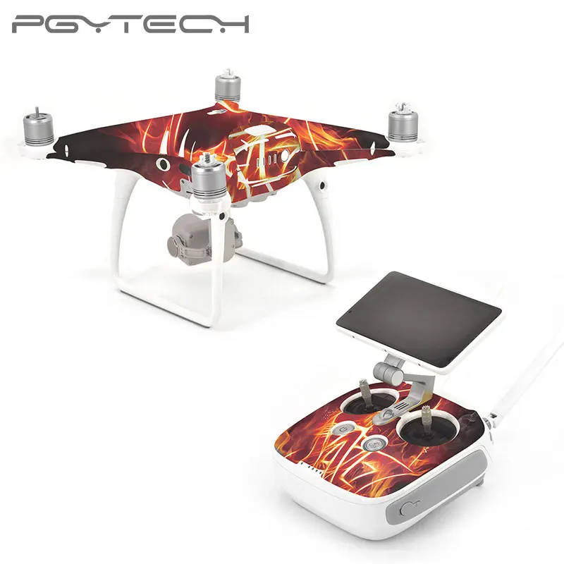 PGYTECH DJI Phantom 4 Pro углерода зерна наклейки Водонепроницаемый кожи Обёрточная бумага протектор для Drone тела и дистанционного Управление CO3/ CO6/CO8