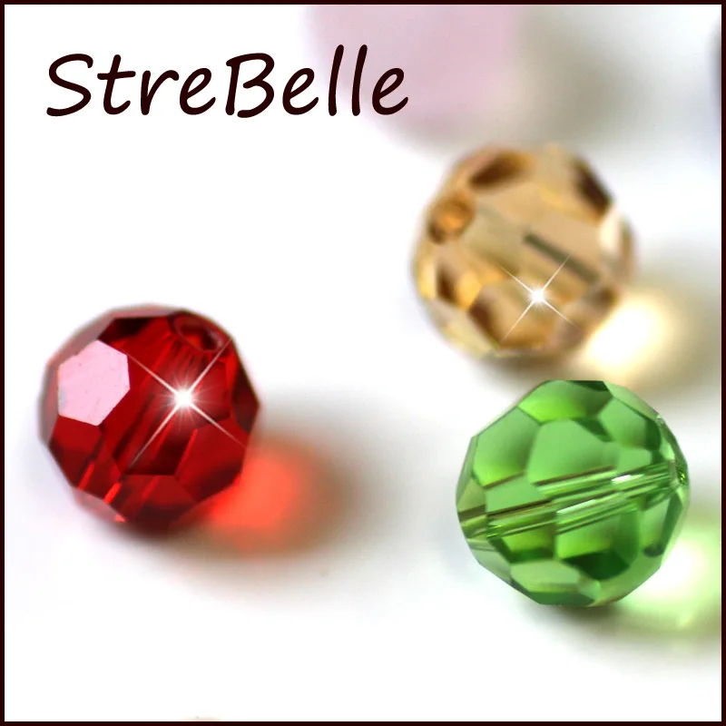Factory Direct Wholesale 100pcs/Bag AAA2 32Fa Round Crystal Glass Bead 8MM Loose Beads AAA Grade for Jewelry Making 30 Colors|beaded watch band
