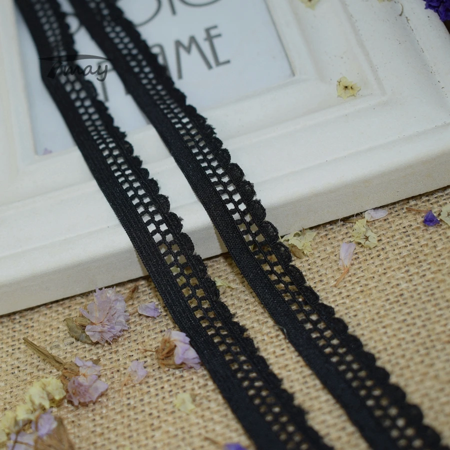 #1405 новейшие чистые черные широкие эластичные ленты резинки для волос кружевная