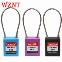 2pcs free shipping 150mm steel wire shackle safety lockout padlock