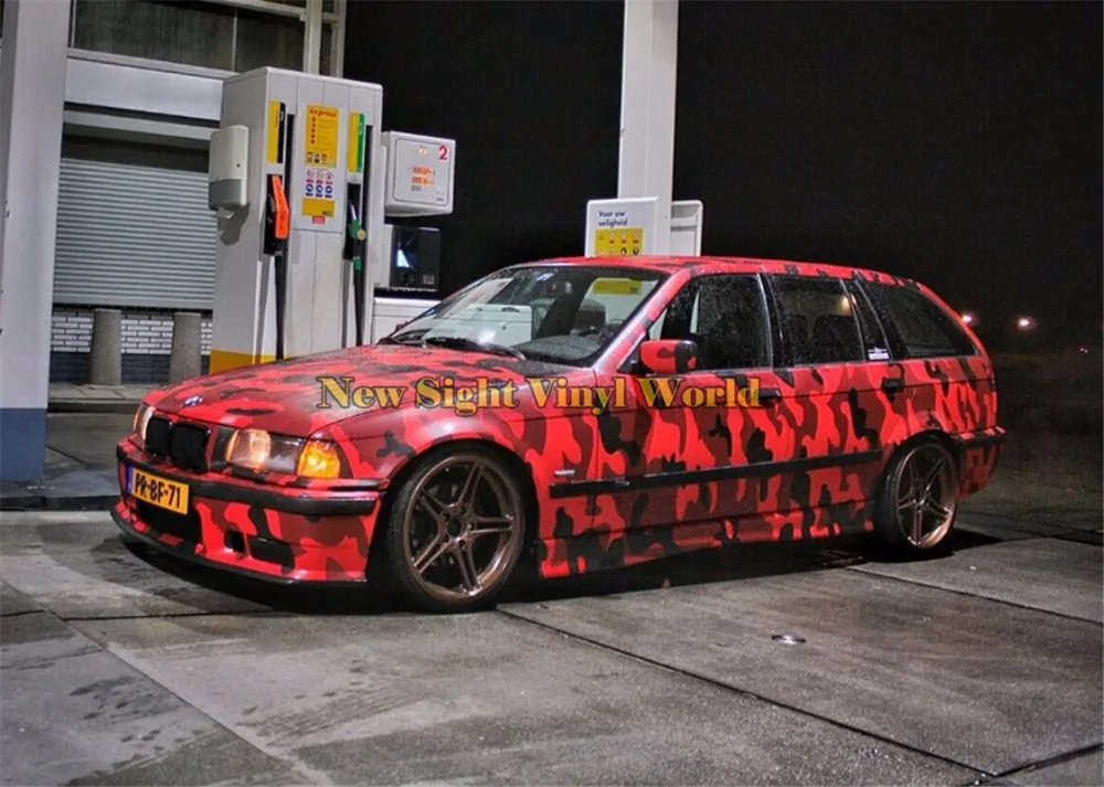 Большая красная черная камуфляжная виниловая фотопленка|wrap foil|car wrapvinyl car wrap |