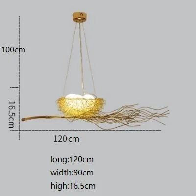 Кантри стиль LED подвесные светильники Птичье гнездо Подвесная лампа для спальни
