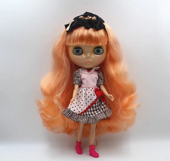 Кукла Blygirl светло-оранжевая бордовая Обнаженная для обычного тела 7 суставов