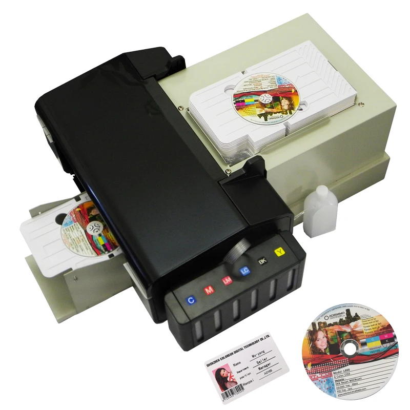 

Automatic CD Printer DVD Disc Printing Machine with 51pcs CD/PVC Tray Export quality PVC Card Printers for Epson L800