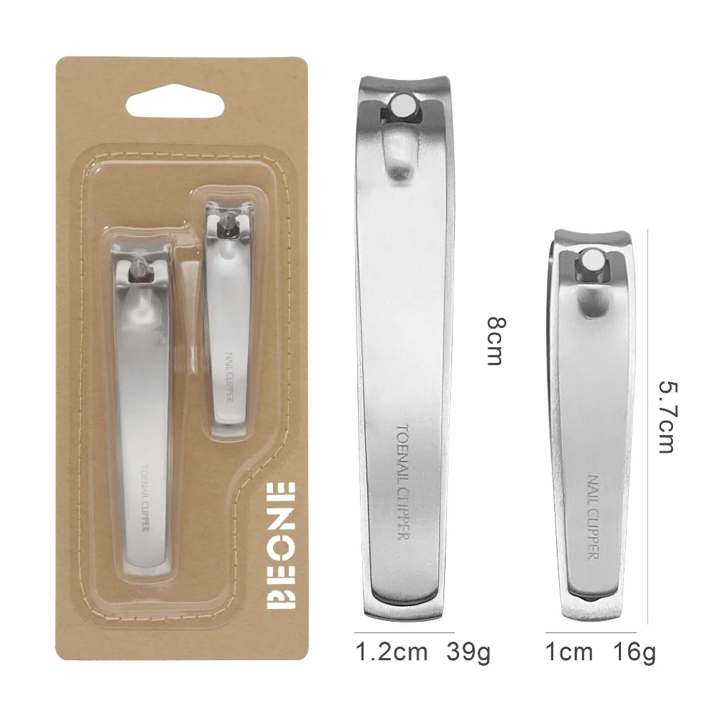 2 шт./компл. Pro Нержавеющая сталь кусачки для ногтей Nail Cutter ножницы маникюрные