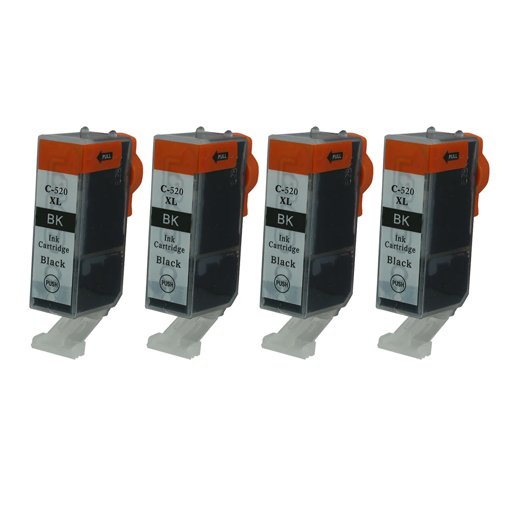 4PK PGI 520 Большой Черный чернильный картридж для Canon MP540 MP550 MP560 MP620 MP630 MP640 MP980 MP990 MX860