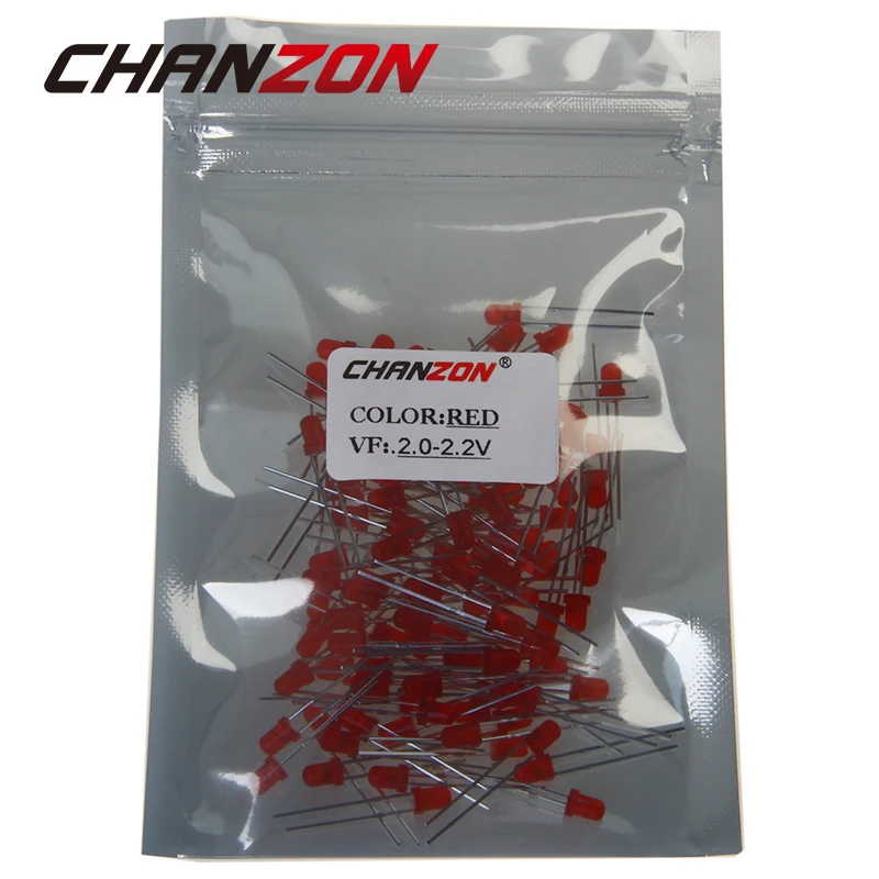 CHANZON 100 шт. мини диод LED 3 мм красный цвет рассеянный Круглый DIP DC 2 в 20 мА светильник