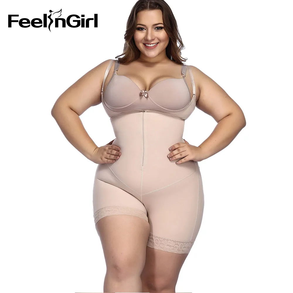 bodysuit FeelinGirl размера плюс XS-6XL, Корректирующее белье, Утягивающие трусы, моделирующие лямки, Корректирующее белье, женское боди - Цвет: bodysuit