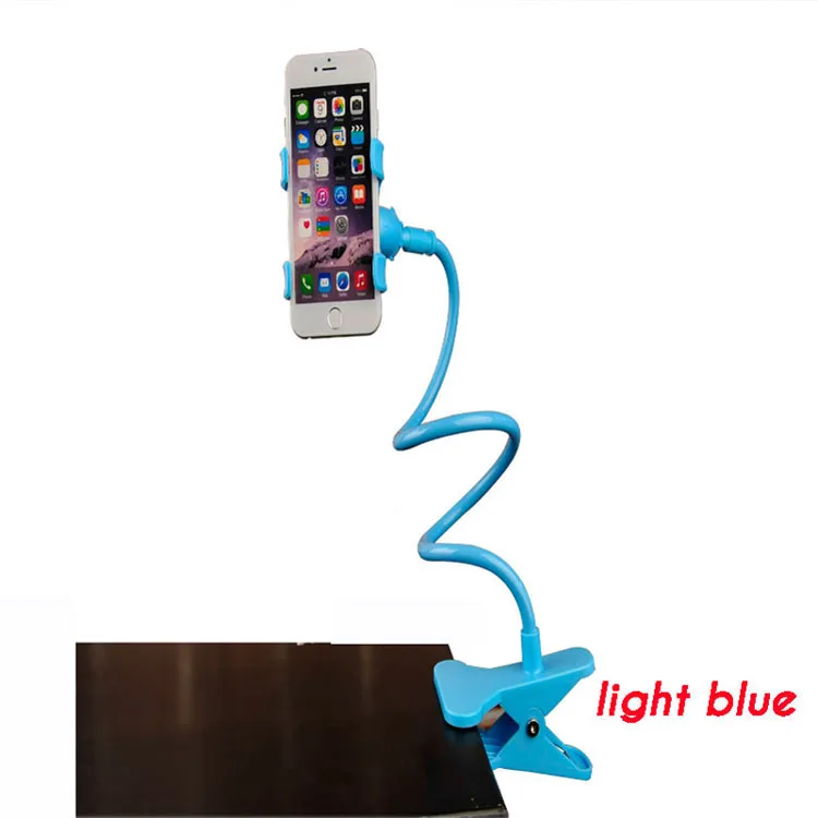 360 Degree Rotation Double Clip Phone Holder for Desk Office Kitchen Lazy anyphones Plastic Mobile | Мобильные телефоны и