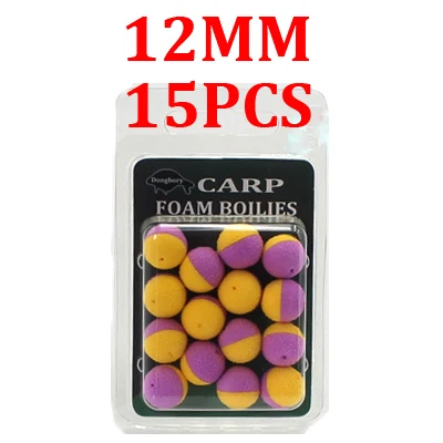 12MM-Purple N Yellow 12/15 шт. Карп рыболовные приманки бойлов плавающий шар шарик карп подачи Twin Цвет приманка установка для волос плавающий рыболовный шар 10 12 14 мм - Цвет: 12MM-Purple N Yellow