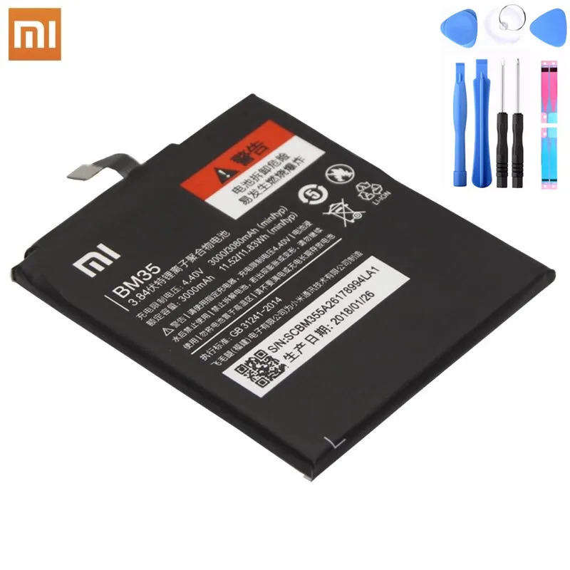 Оригинальный аккумулятор bm35 BM35 Xiaomi Mi4c Mi 4C запасная батарея большой емкости 3030 мАч