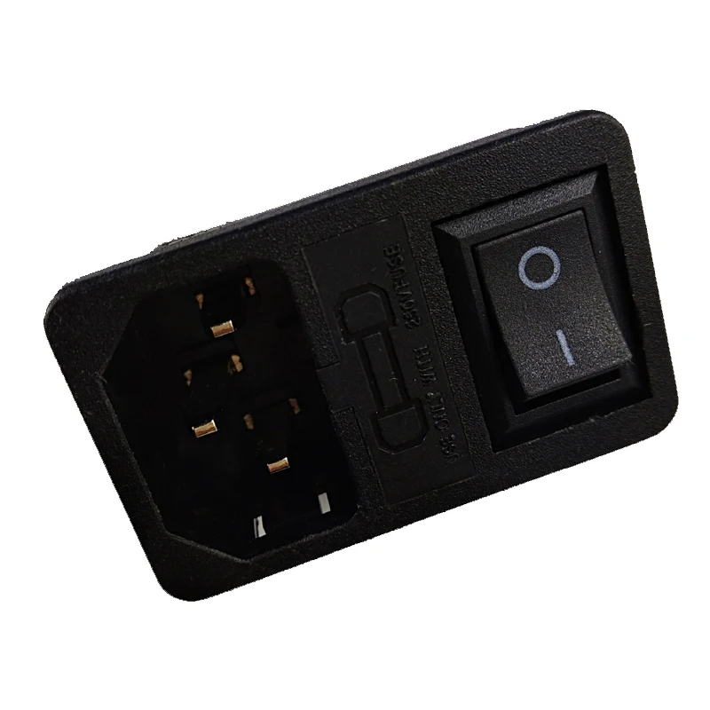 IEC 320 C14 розетка на входе 2Pin переключатель плавленый предохранитель разъем 10A 250 В