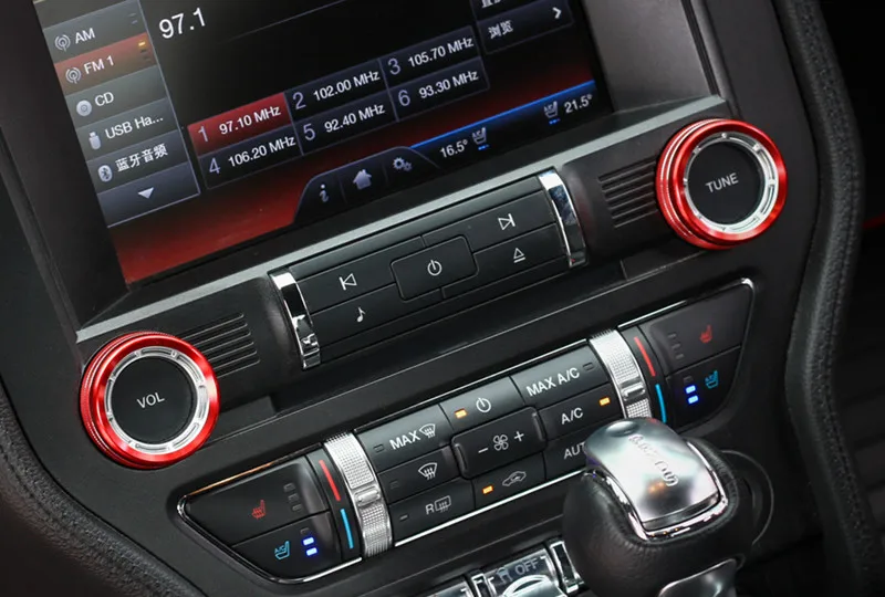 Sansour для Ford Mustang 2015 Up Автомобильная фара декоративная рамка Центральной приборной