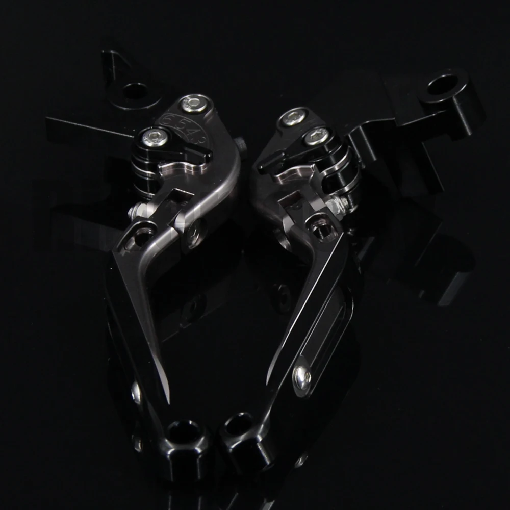 

Laser Logo Black+Titanium CNC Motorcycle Adjustable Extendable Brake Clutch Lever For Yamaha MT-25 MT25 MT 25 2015-2017 2016