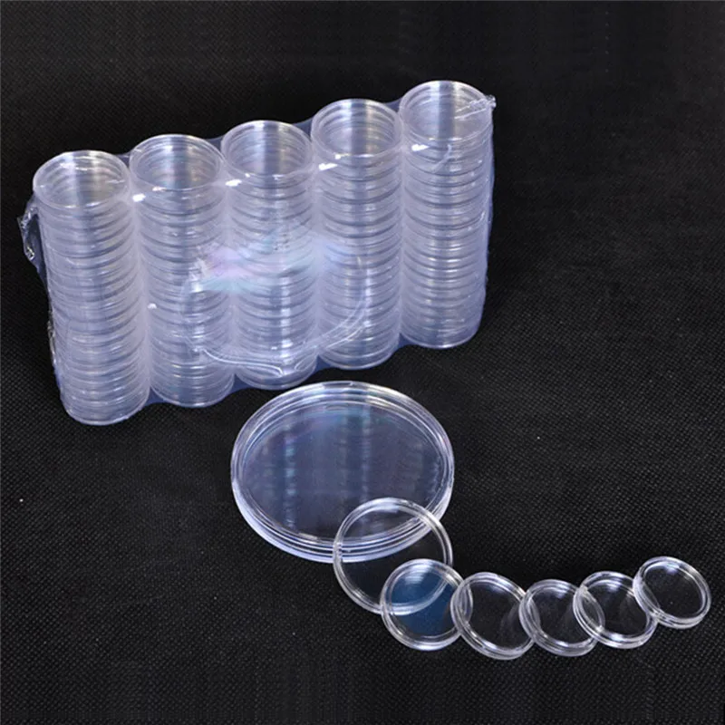 

10pcs 40mm Coins Plastic Boxes Protect Holder Box Case Storage Collection Container Collectibles Storage Boxes