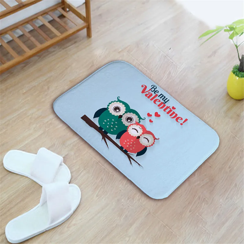 Сова Kawaii Добро пожаловать коврики кошка Животные Печать ванная комната кухня