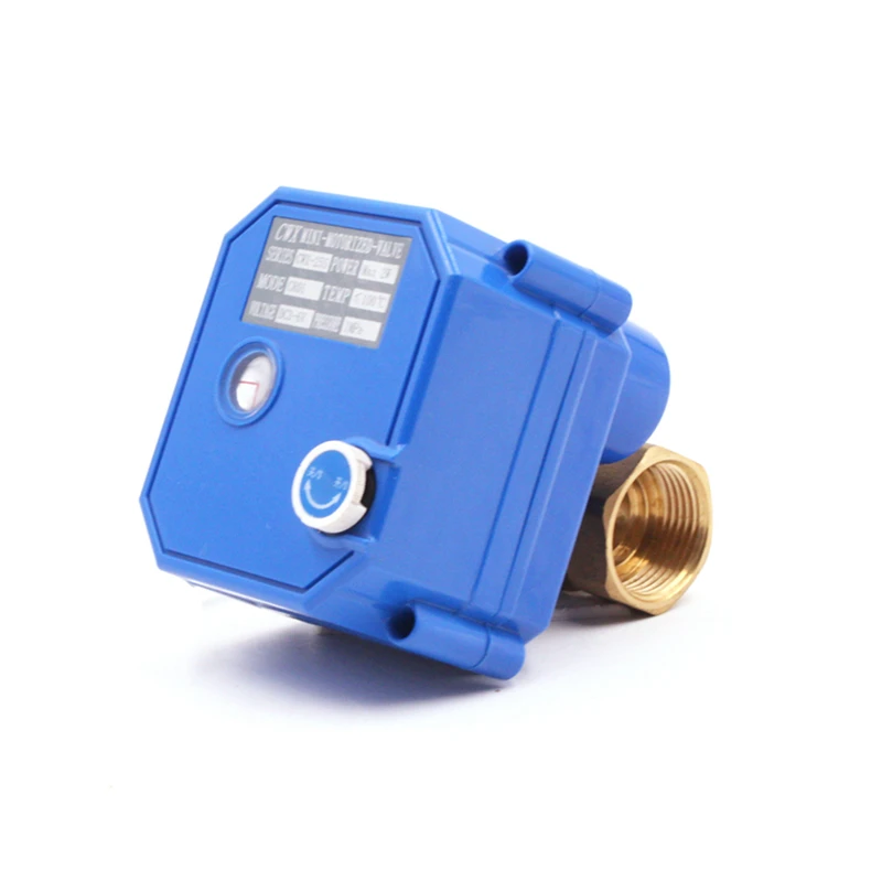 Original factory CWX-25S 1/2&quot 1&quot 5v 12v mini brass two way electric actuator motorized ball valve for hvac heating system |