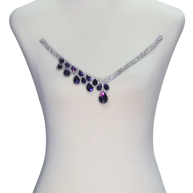 1 шт. стразы с фиолетовым вырезом и кристаллом дизайн горячей фиксацией