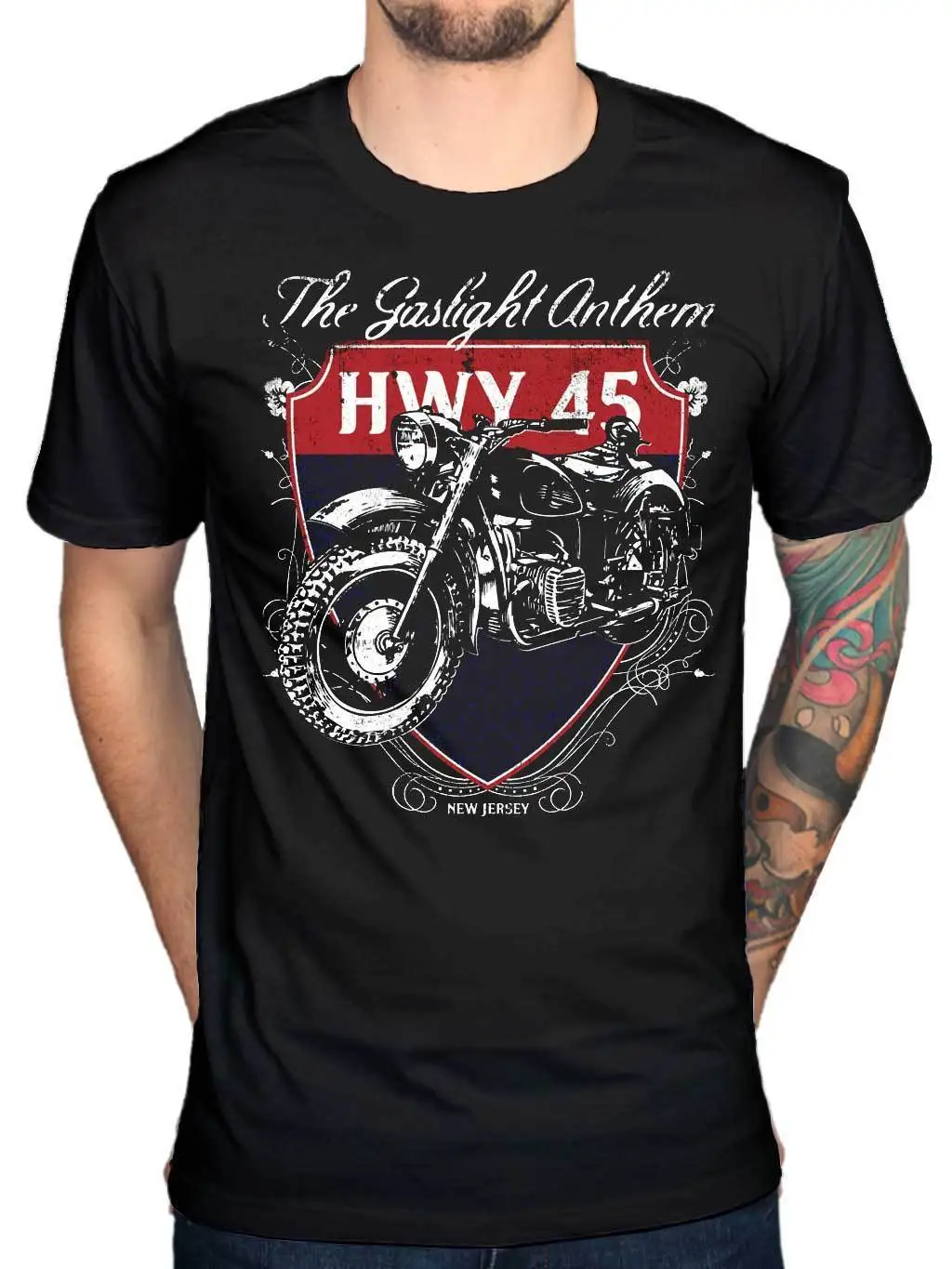 Официальная футболка с надписью The Gaslight Anthem HWY 45 футболки из Нью-Джерси принтом Get