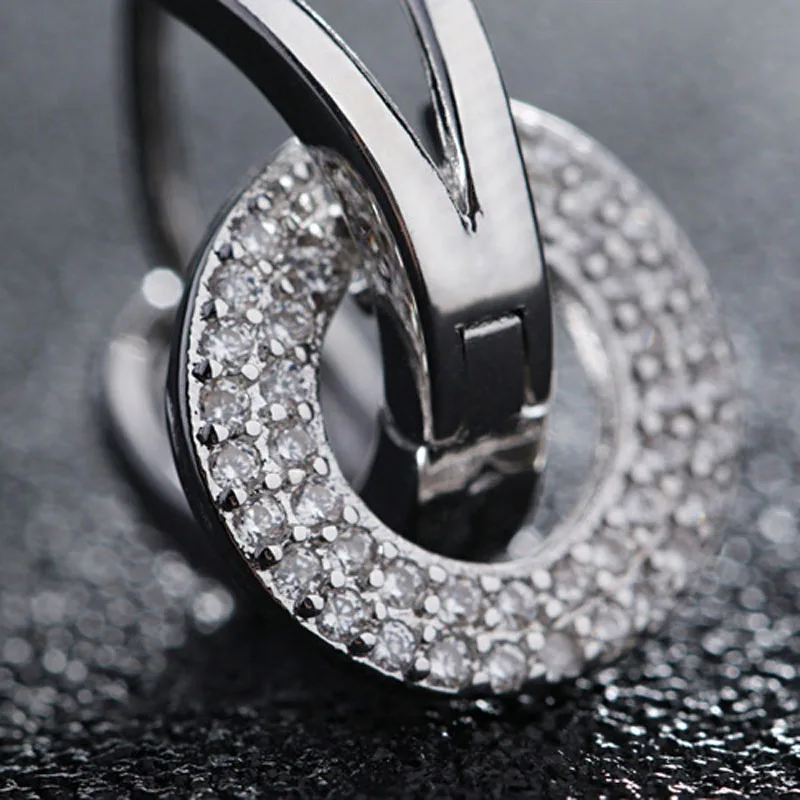 Женские серьги-кольца круглые корейские серьги из стерлингового серебра 925 пробы