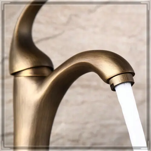 Bathroom antique brass faucet basin bronze sink tap mixer vintage us style water single leve | Обустройство дома