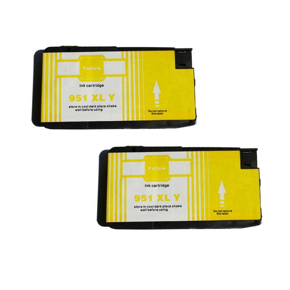 2PK 951 951XL Желтый картридж для Officejet Pro 8600 8610 8620 8630 8660 8640 8615 8625 276DW 251DW 271DW