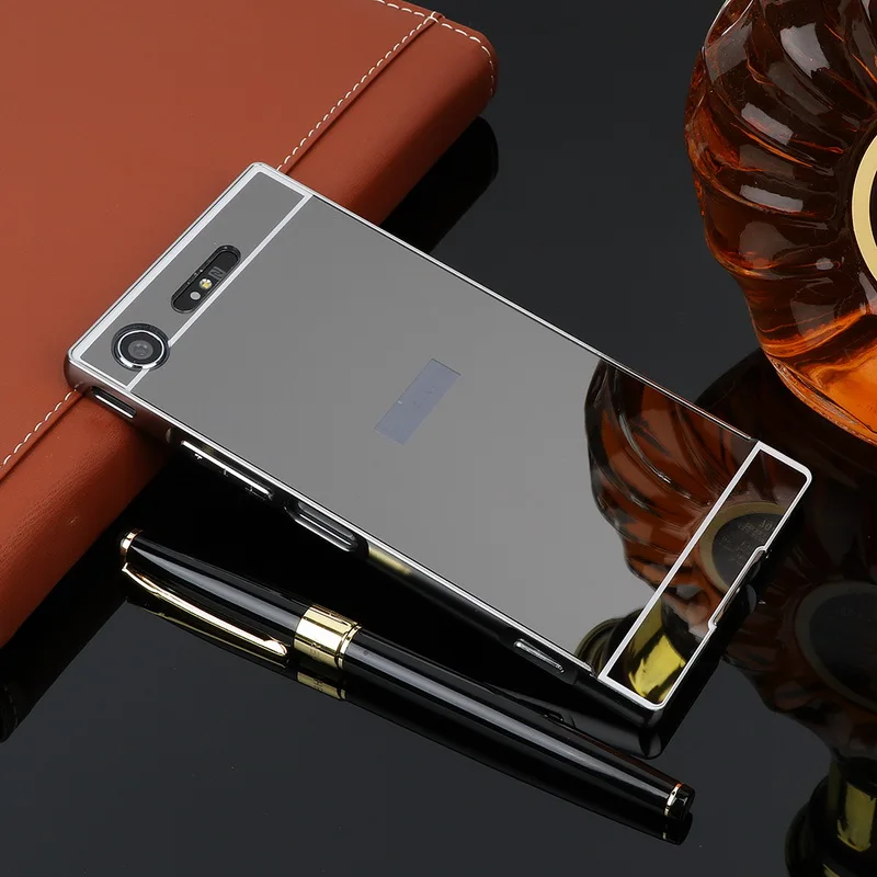 Для Sony Xperia XA XA1 XA2 ультра Зеркальный Алюминиевый металлический бампер жесткий